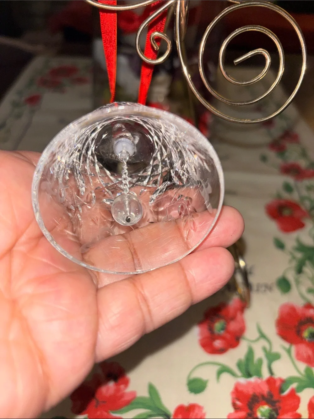 Rogaska Gallia Crystal Bell Ornament!